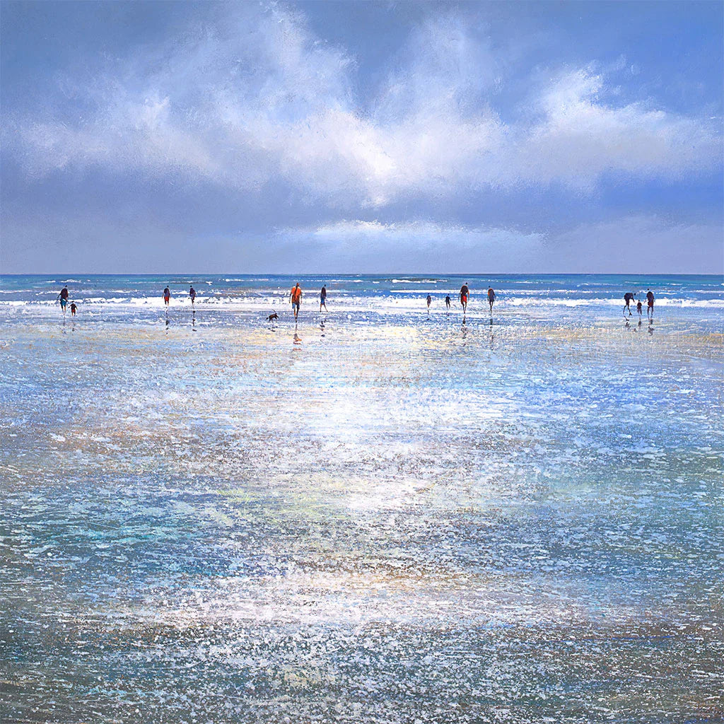 This Wet Beach Greetings Card by Michael Sanders is available to purchase online from the Sanders and Christie Gallery.