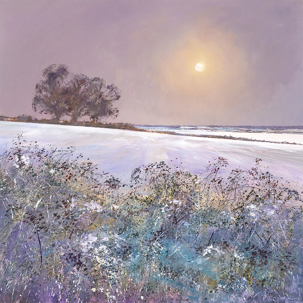This Hedgerow in Winter Greetings Card by Michael Sanders is available to purchase online from the Sanders and Christie Gallery.