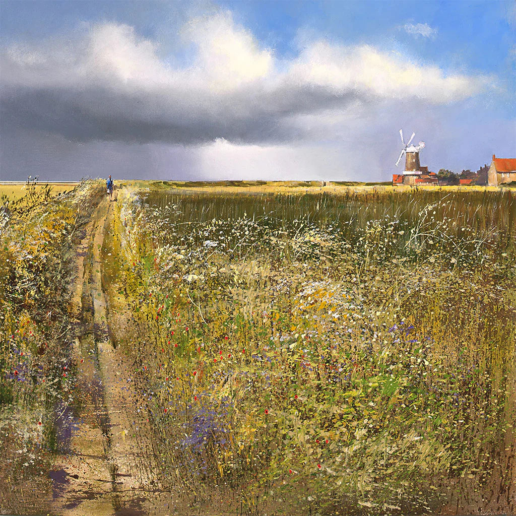 This Cley Mill Greetings Card by Michael Sanders is available to purchase online from the Sanders and Christie Gallery.