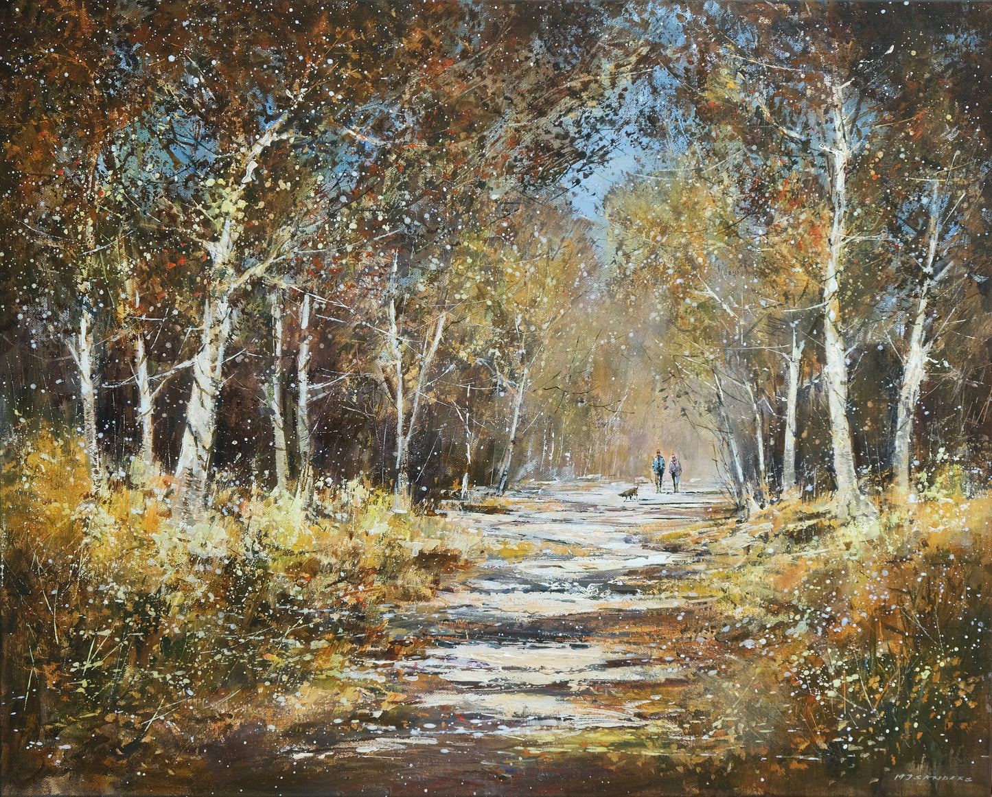 A Walk at Felbrigg Painting by Michael Sanders