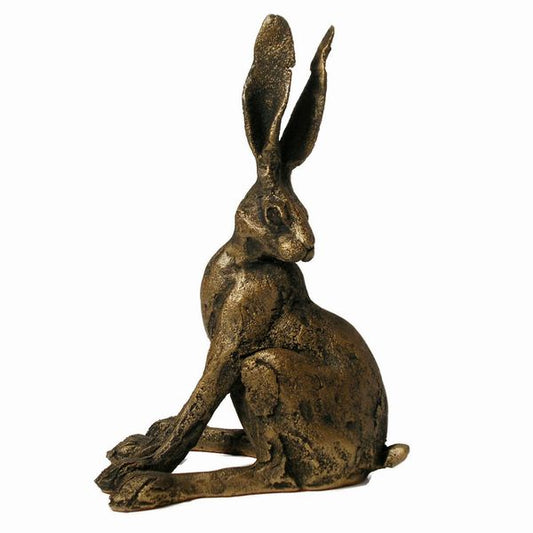 Alert Hare Bronze Sculpture by Unknown