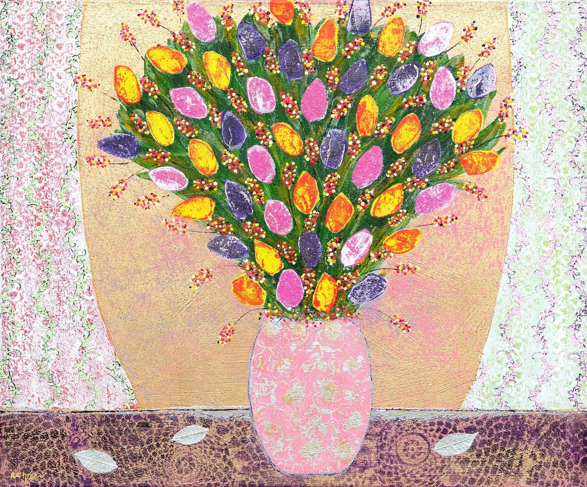 When Tulips Steal the Show Art Print by Amy Christie