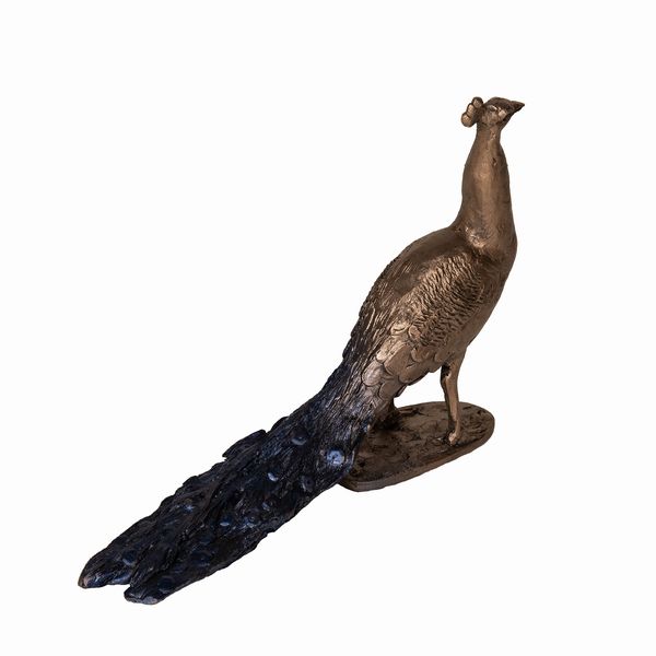 Blue Peacock Statue by Jonathan Sanders