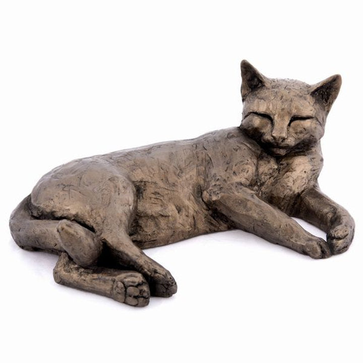 Contented Cat Bronze Sculpture by Unknown