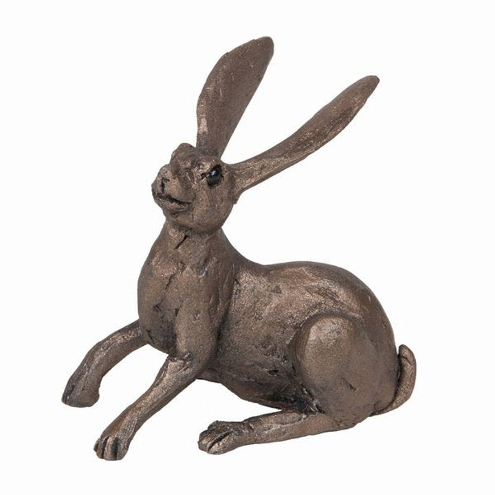 Crouching Hare Bronze Sculpture by Unknown