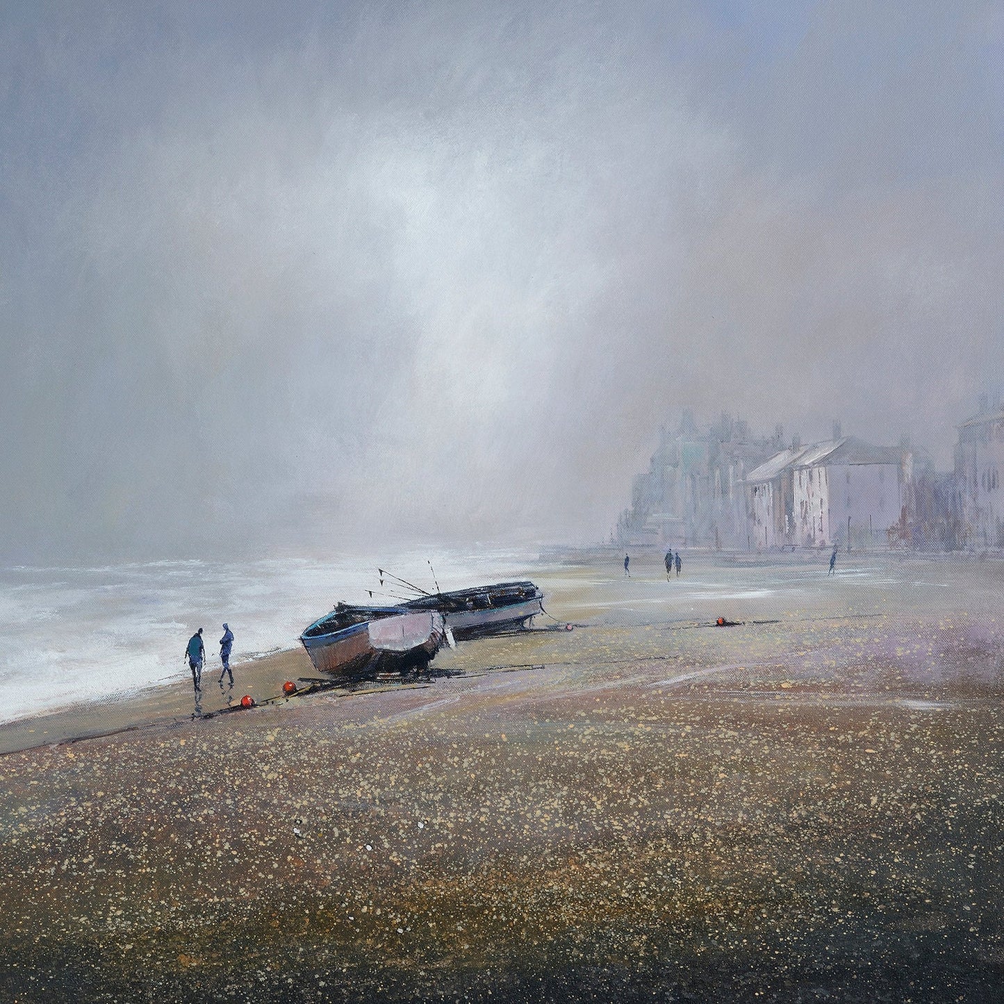Misty Morning, Aldeburgh Canvas Print by Michael Sanders
