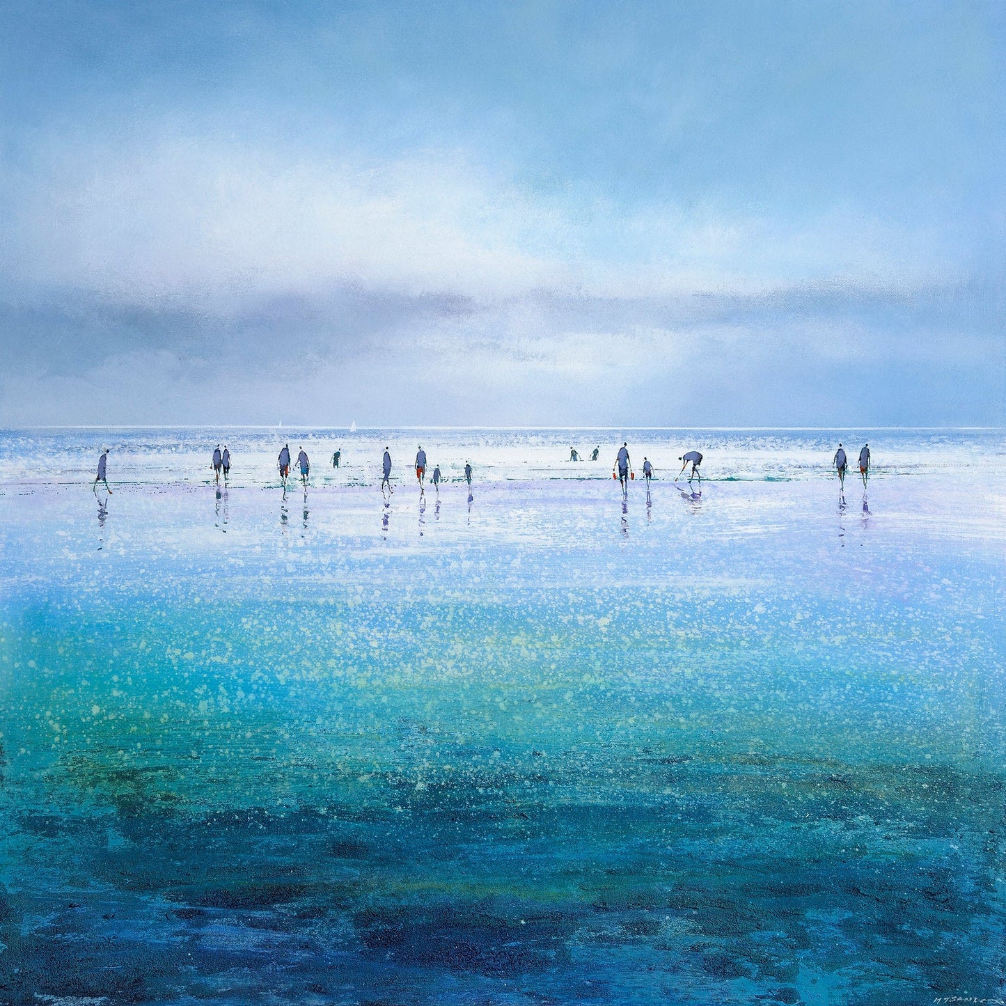 Sparkling Beach Canvas Print by Michael Sanders