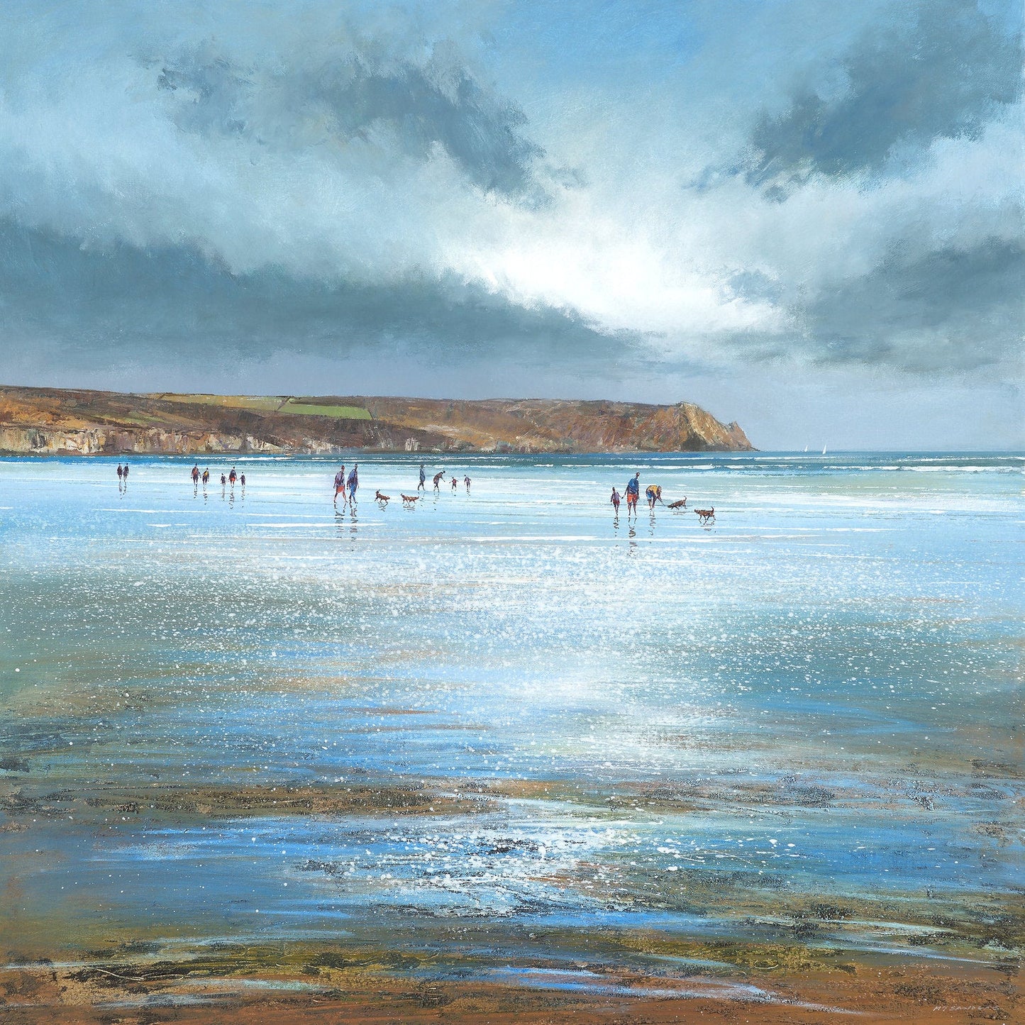 Nare Head, Carne Beach Canvas Print by Michael Sanders