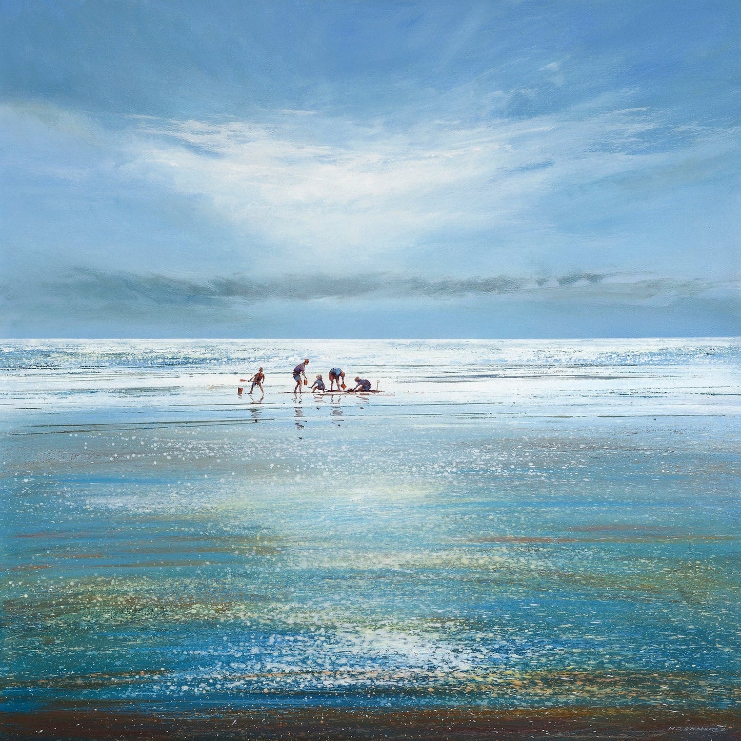 A Busy Day at the Beach Canvas Print by Michael Sanders