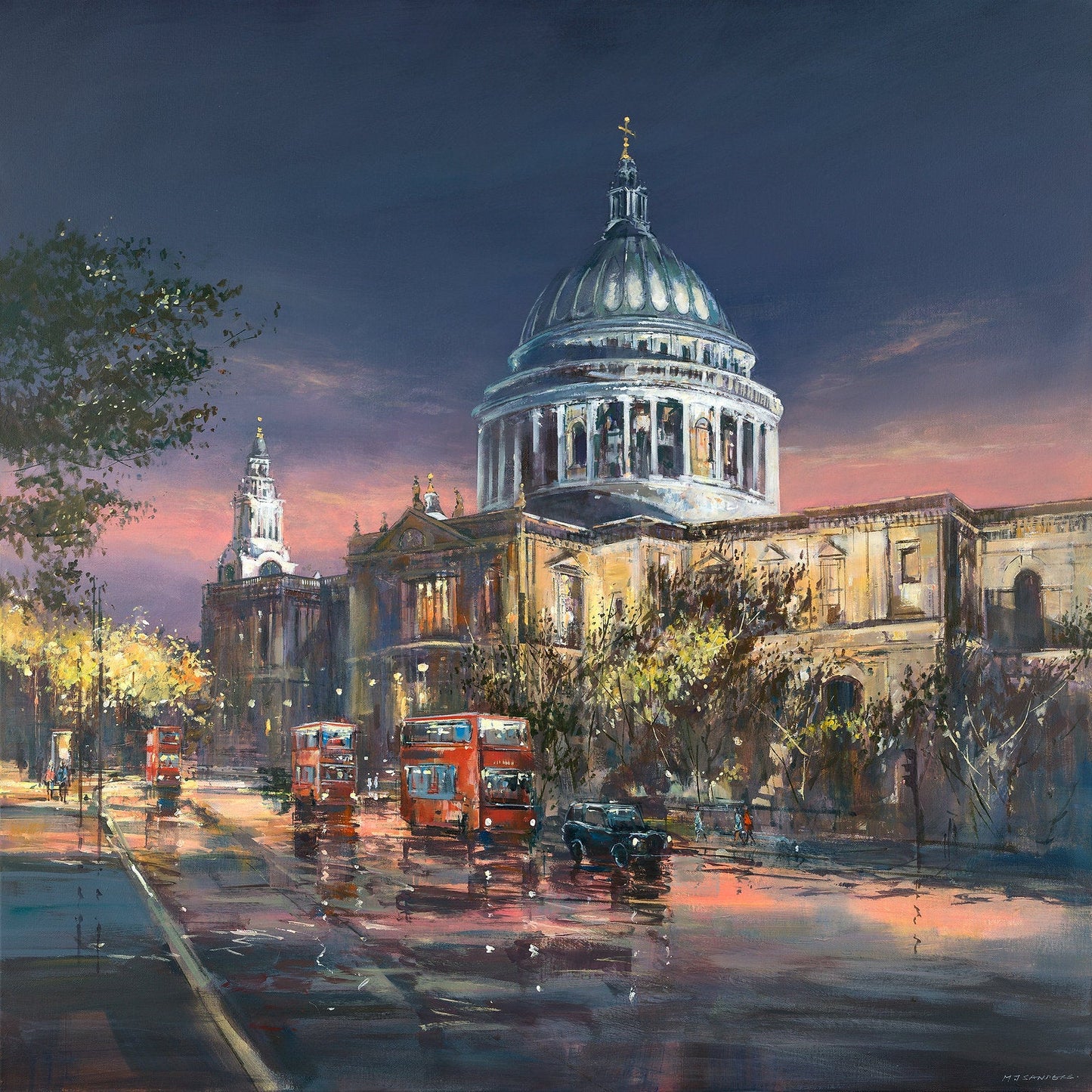Evening Light, St Paul's Canvas Print by Michael Sanders