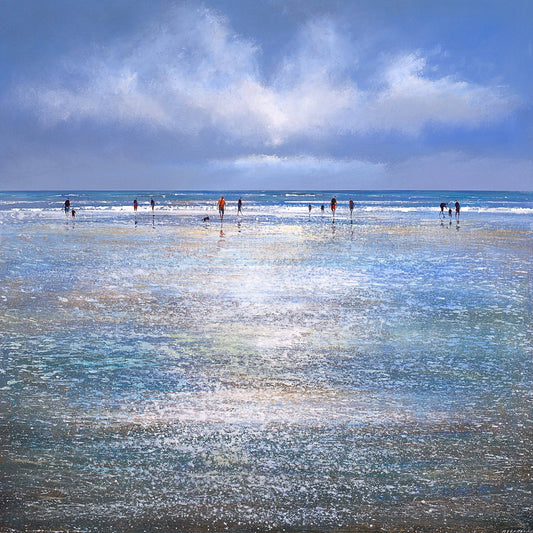 Wet Beach Canvas Print by Michael Sanders