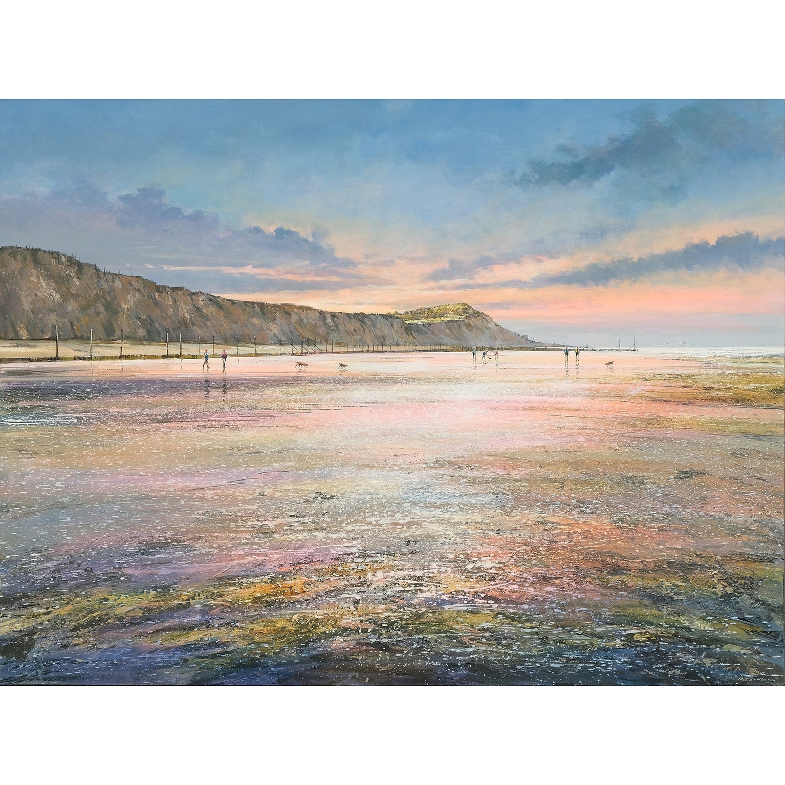 Dusk, Sheringham Beach Canvas Print by Michael Sanders