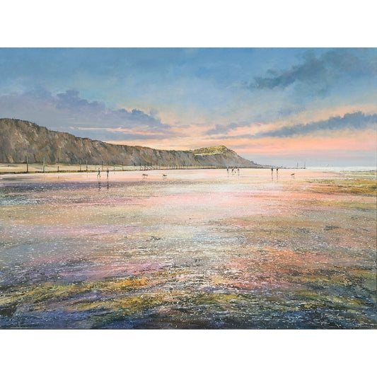Dusk, Sheringham Beach Canvas Print by Michael Sanders