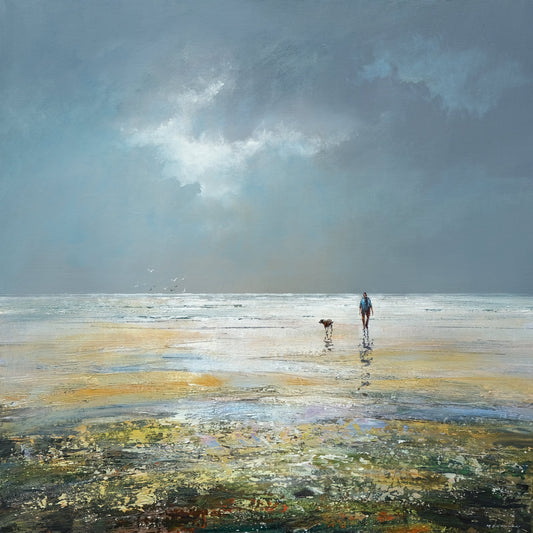 One Man and his Dog Canvas Print by Michael Sanders