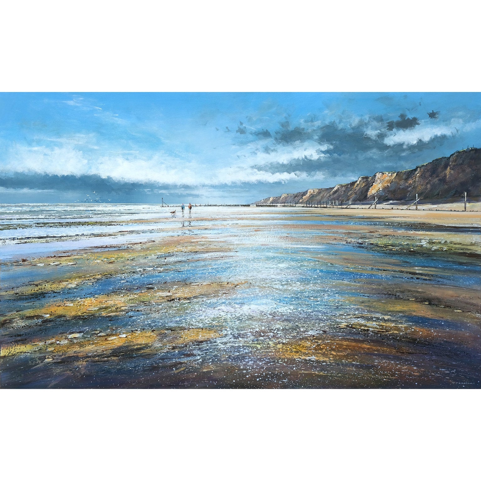 Towards West Runton Canvas Print by Michael Sanders