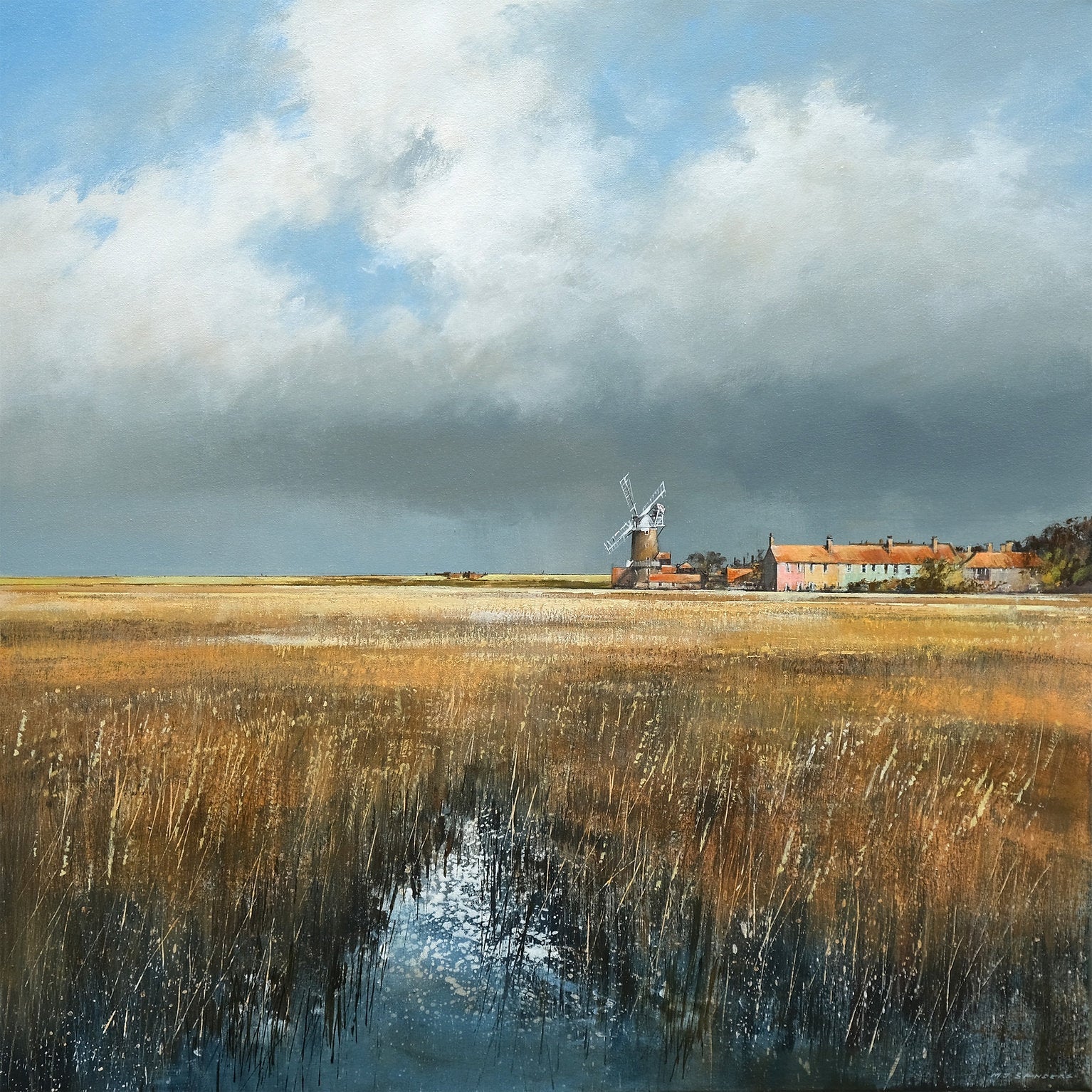 The Mill at Cley Canvas Print by Michael Sanders