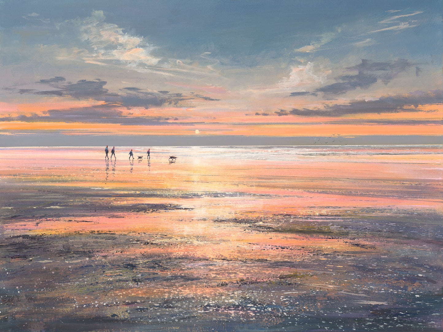 Low Sun, Sheringham Beach Canvas Print by Michael Sanders