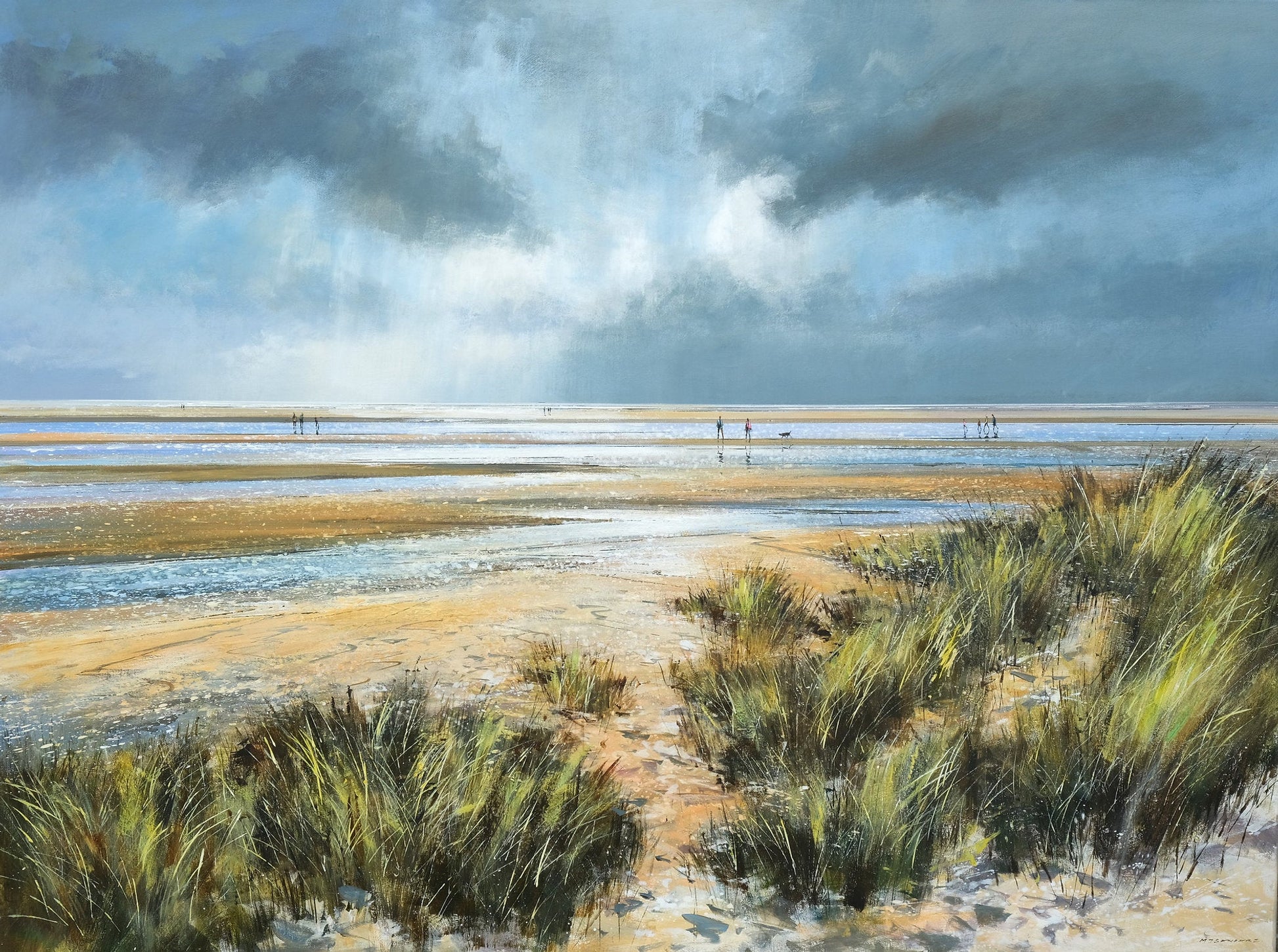 Stormy Skies, Holkham Canvas Print by Michael Sanders