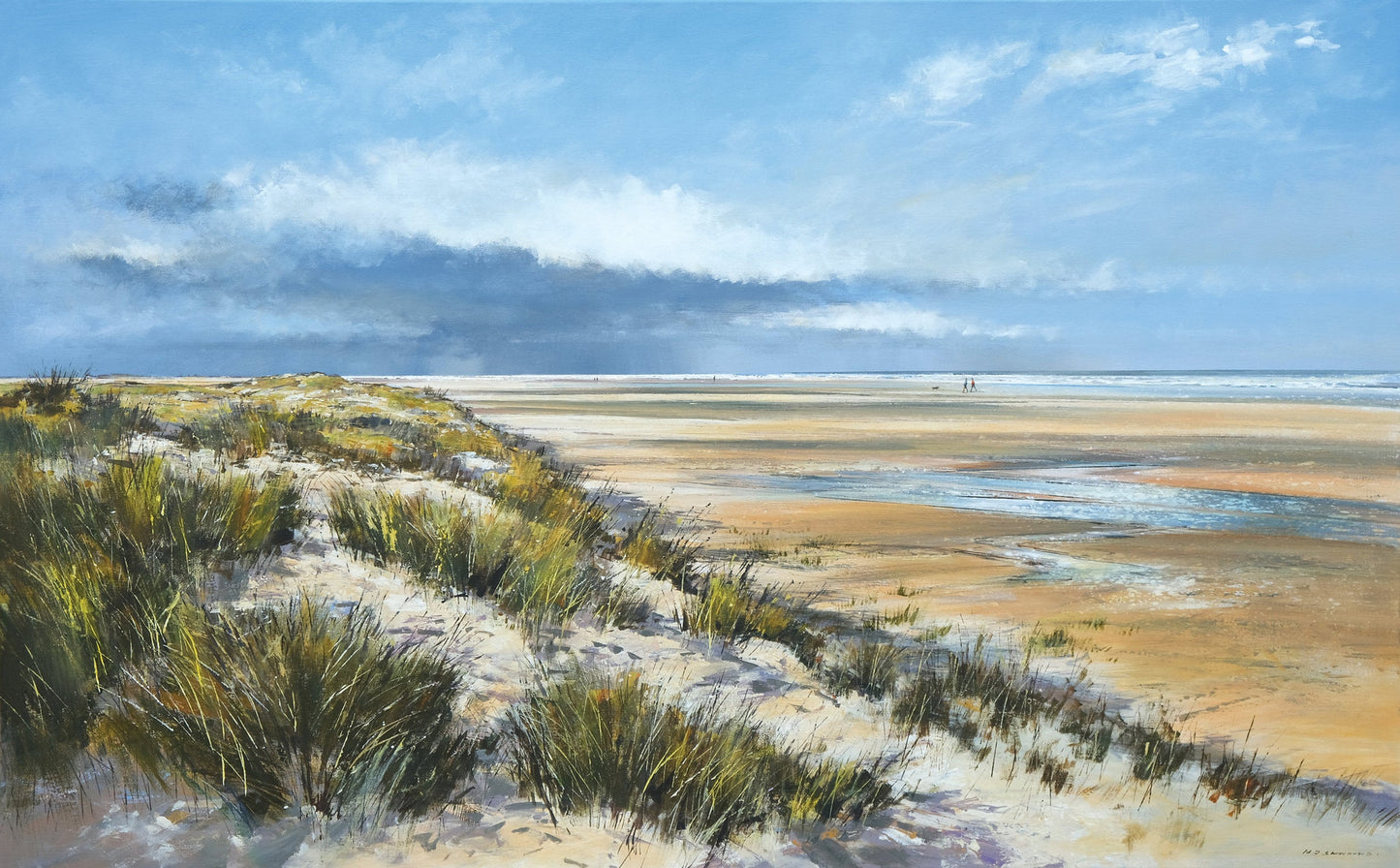 The Beach at Titchwell Canvas Print by Michael Sanders