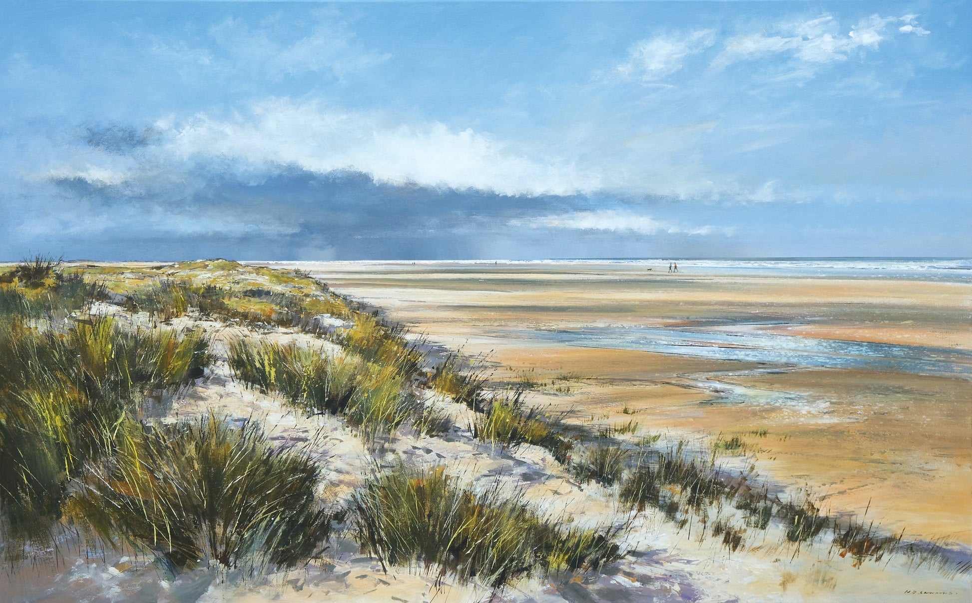 The Beach at Titchwell Canvas Print by Michael Sanders