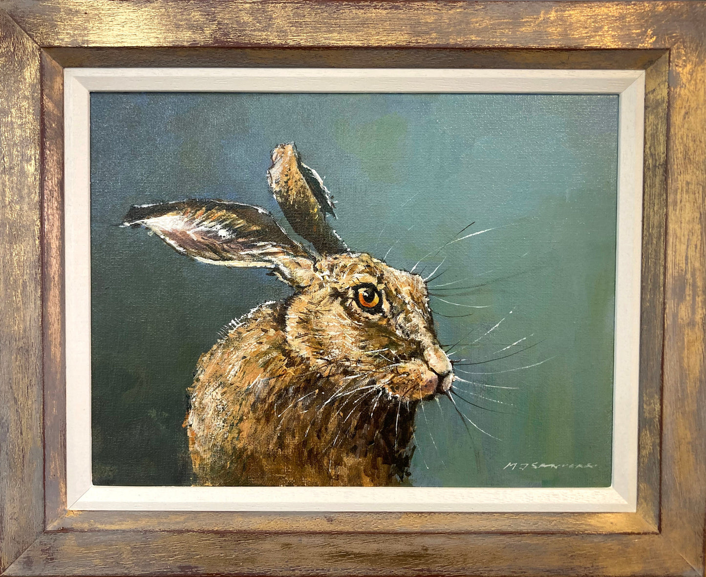 Demure Hare Painting by Michael Sanders
