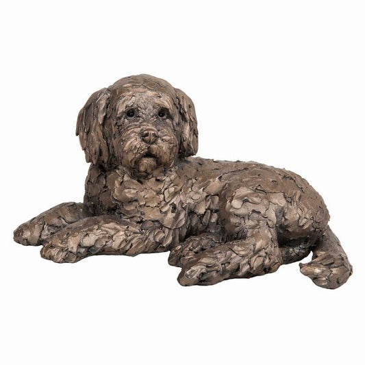 Dog Lying Bronze Sculpture by Unknown