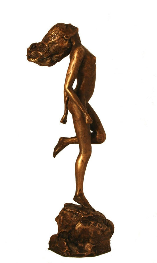 Embracing the Sun solid bronze sculpture by Mitchell House