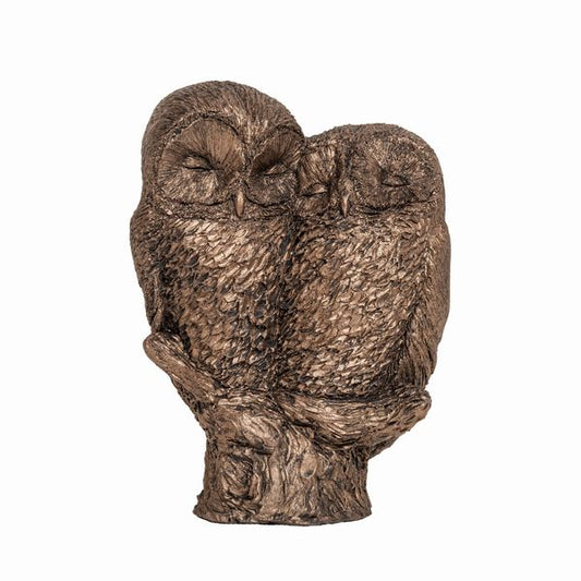Friendly Owls Bronze Sculpture by Unknown