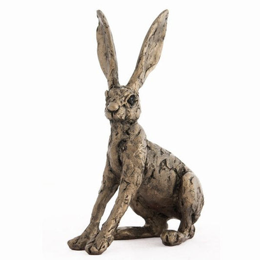 Hare Alarmed Bronze Sculpture by Unknown
