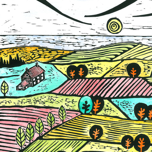 A House by the Sea Greeting Card by Joanna Padfield for sale at the Sanders and Christie Gallery in Sheringham.