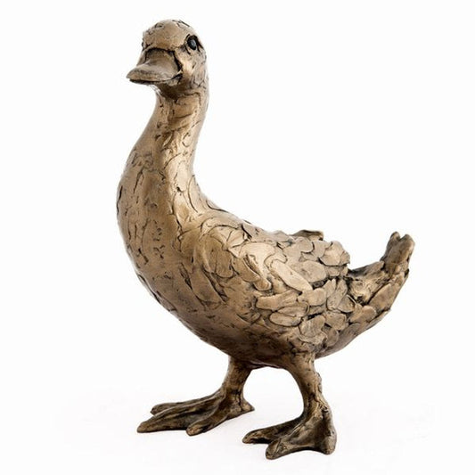 Large Duck Bronze Sculpture by Unknown