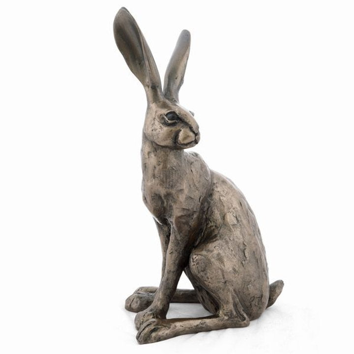 Large Hare Gazing Bronze Sculpture by Unknown