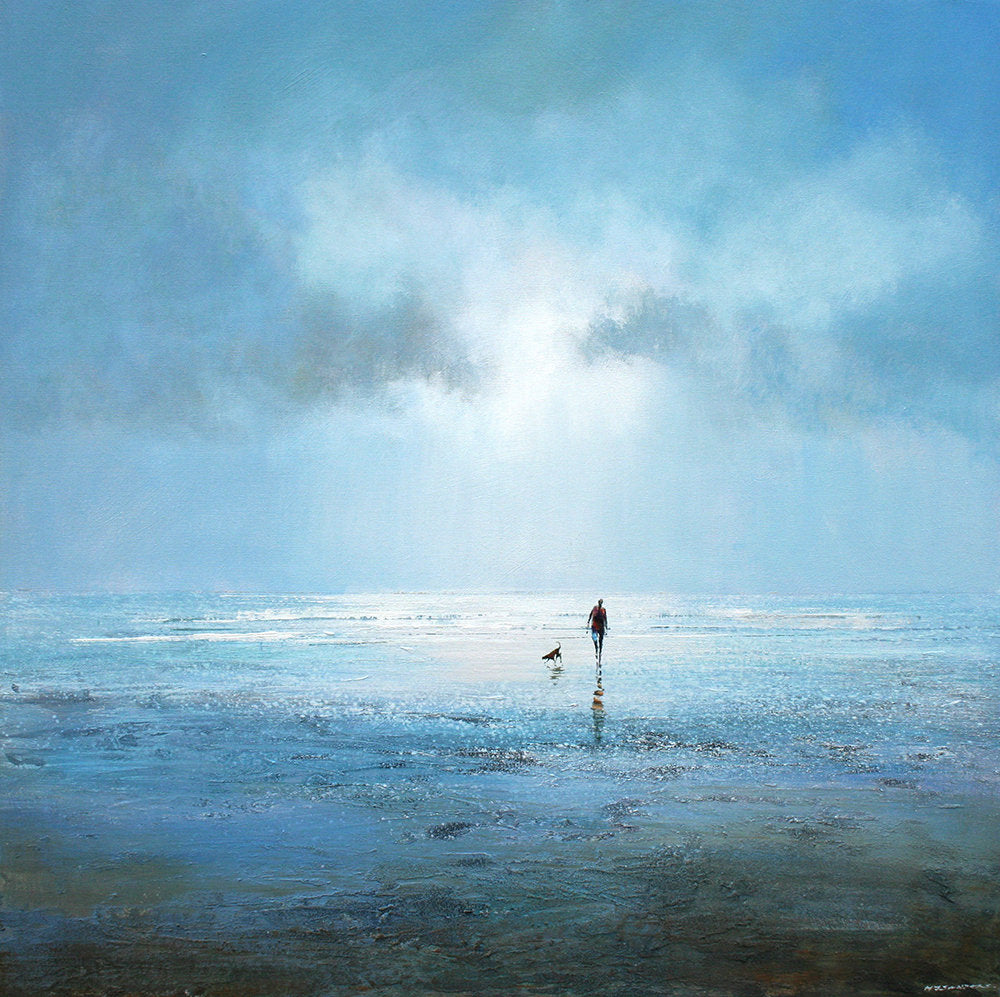 Walking the Dog Art Print by Michael Sanders