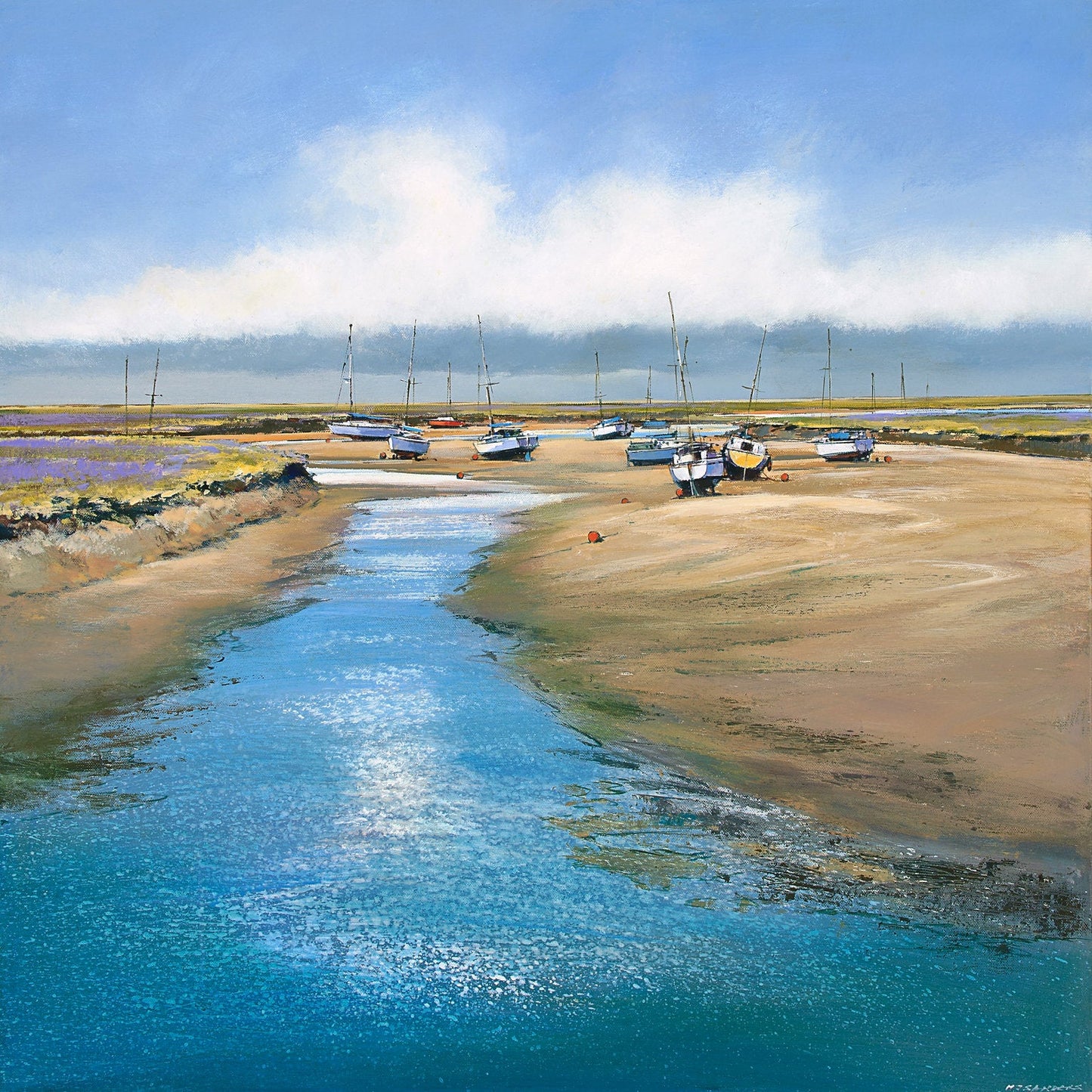Boats at Wells Art Print by Michael Sanders