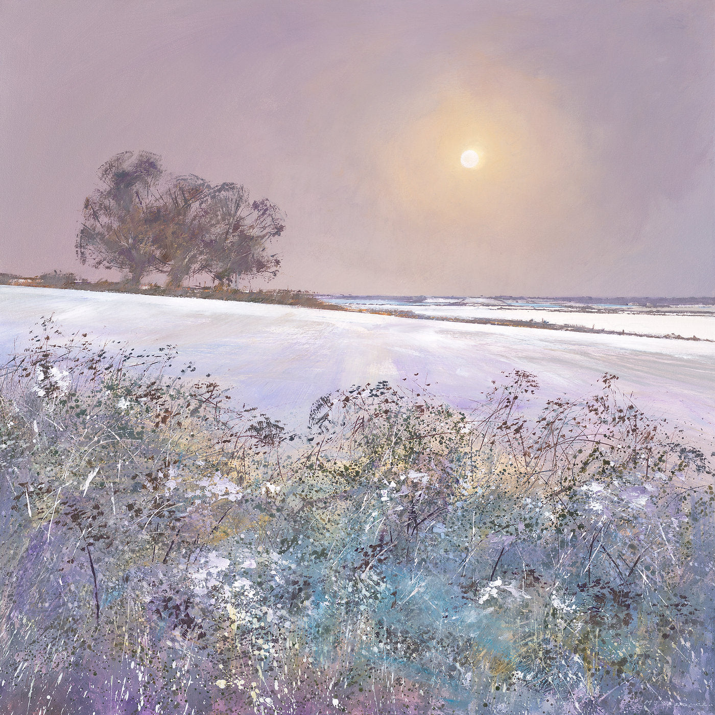 Hedgerow in Winter Art Print by Michael Sanders