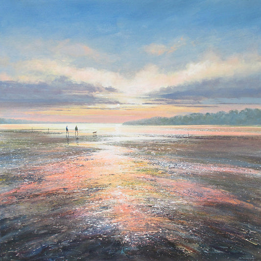 Low Sun on the Estuary Art Print by Michael Sanders