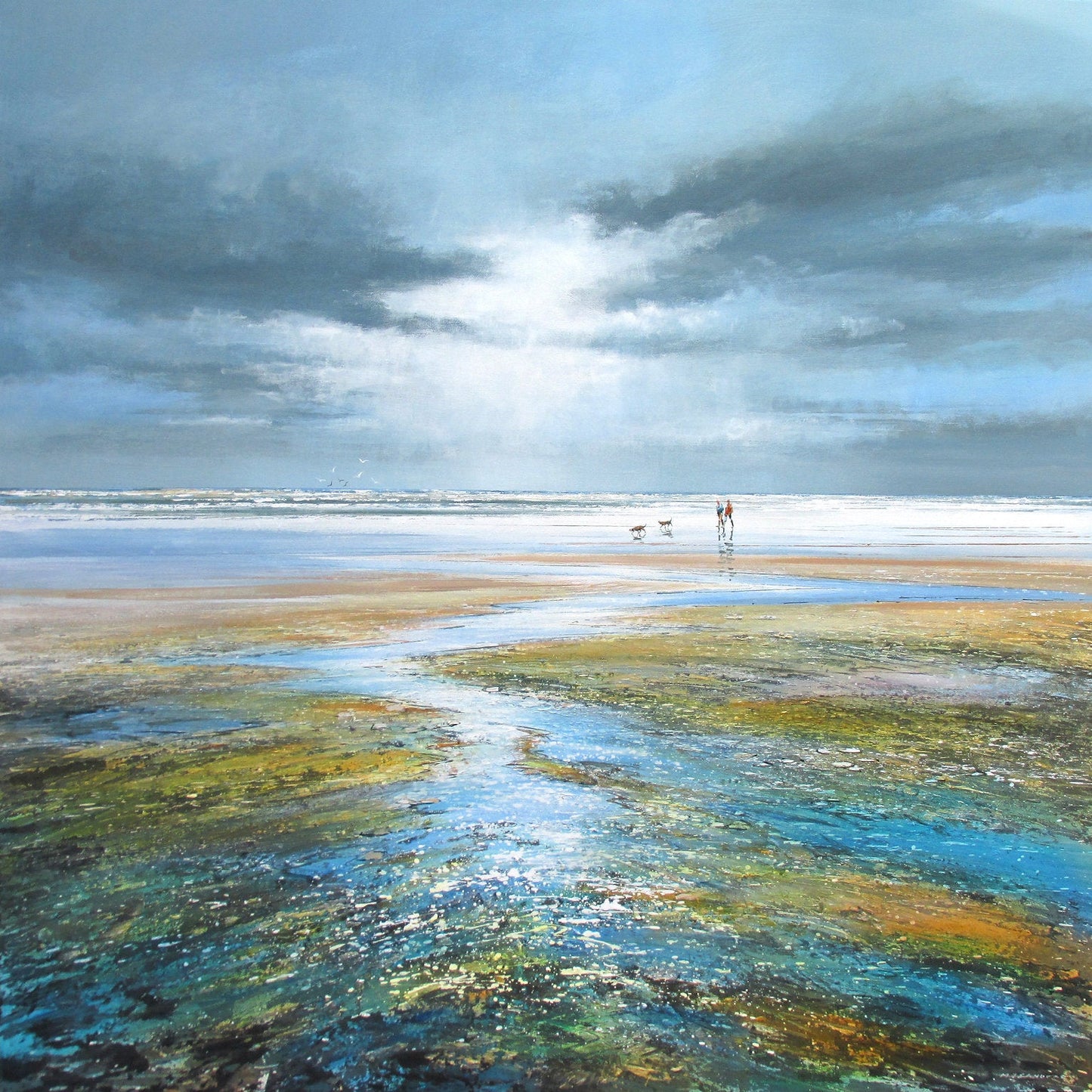 Out with the Dogs Art Print by Michael Sanders