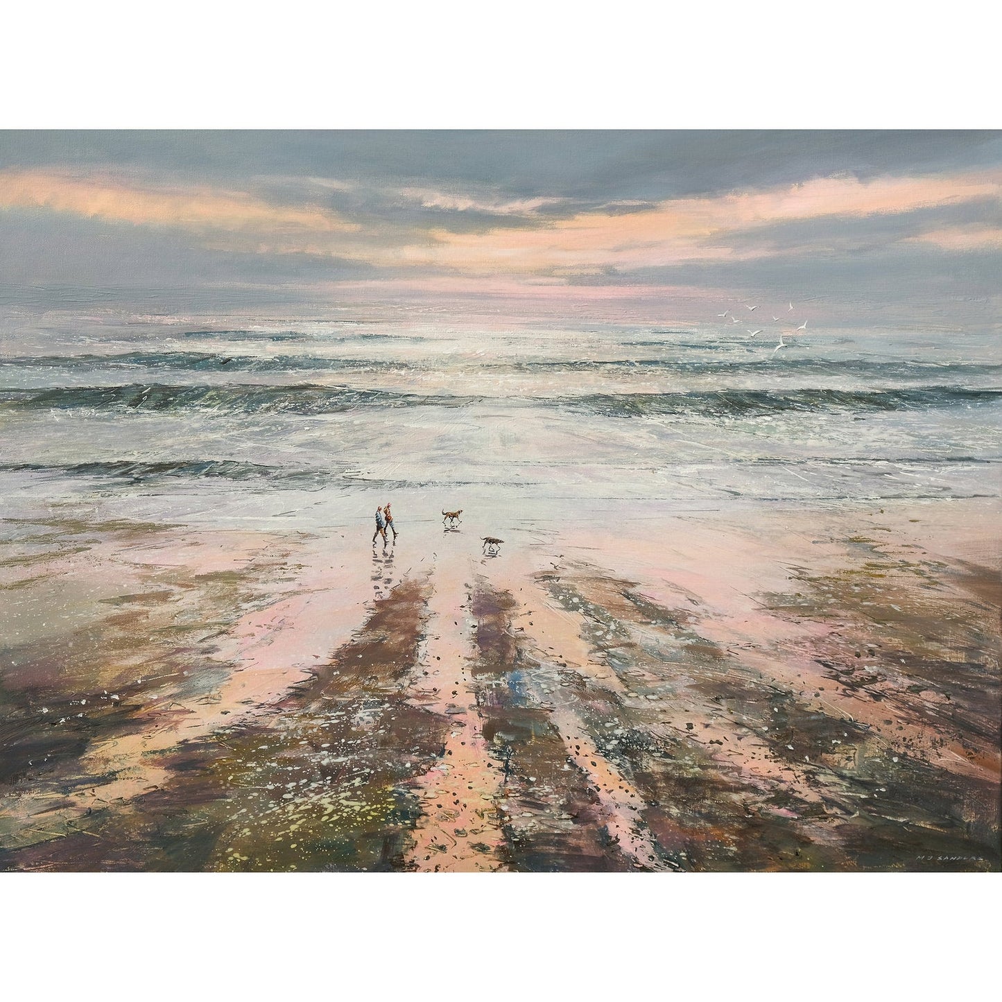 A Walk at Dusk Art Print by Michael Sanders