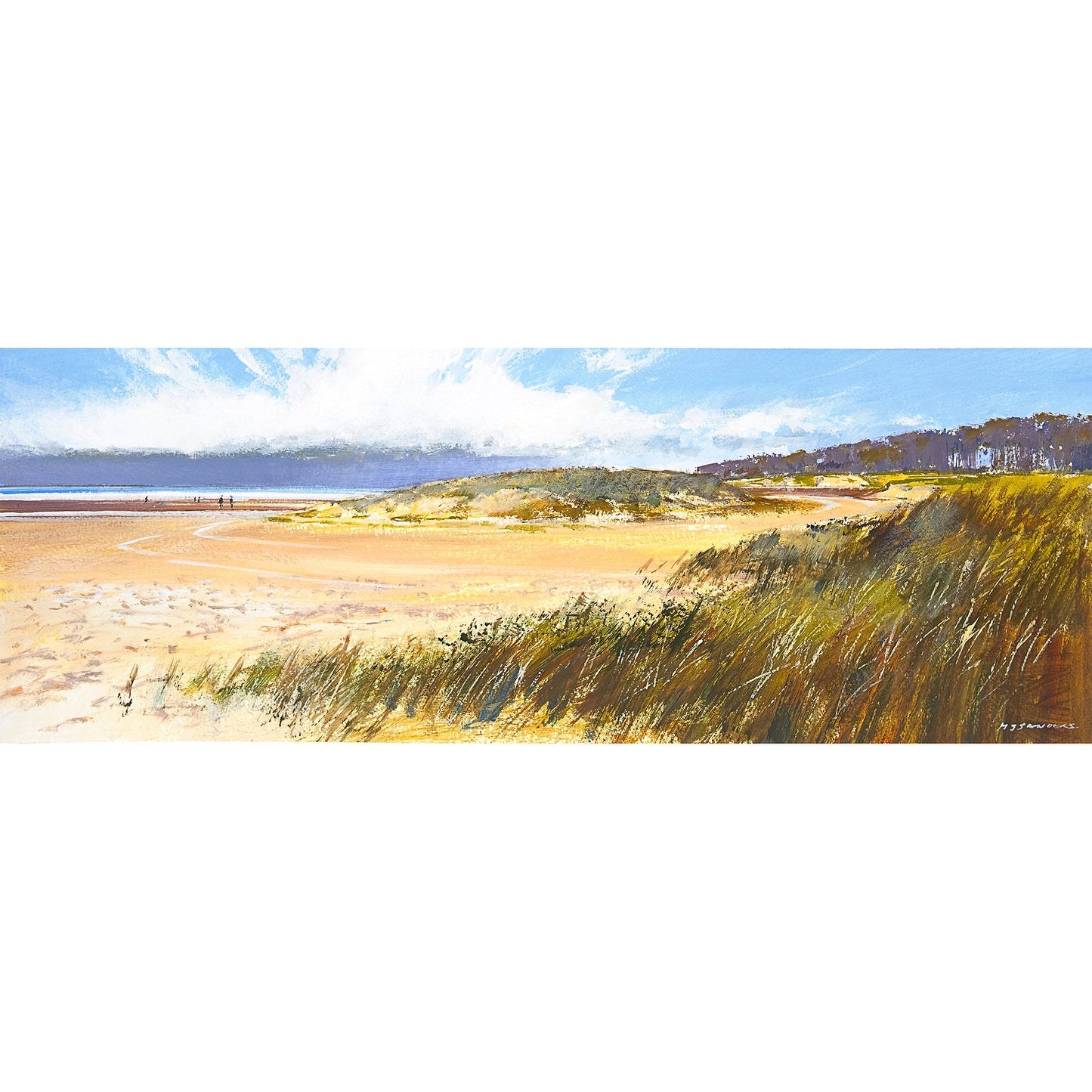 Distant Figures, Holkham II Art Print by Michael Sanders