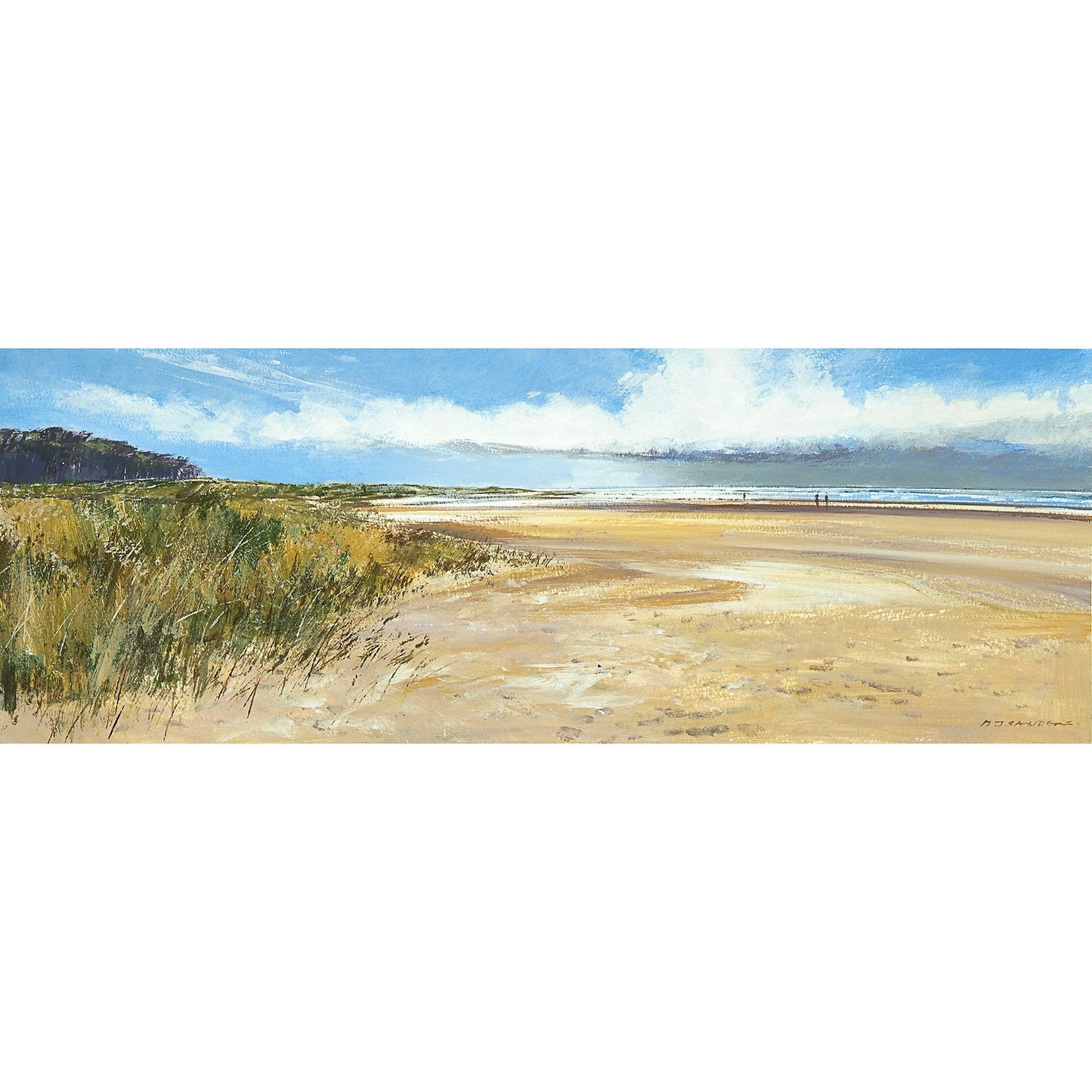 Distant Figures, Holkham I Art Print by Michael Sanders
