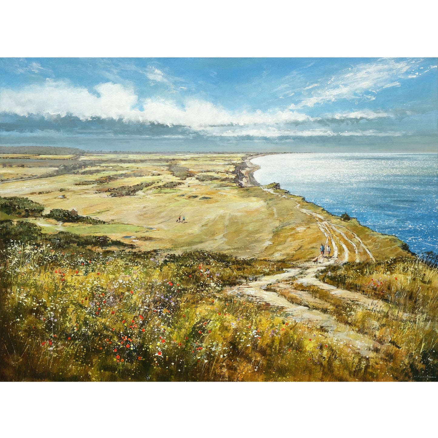 Coastal Path, High Summer Art Print by Michael Sanders