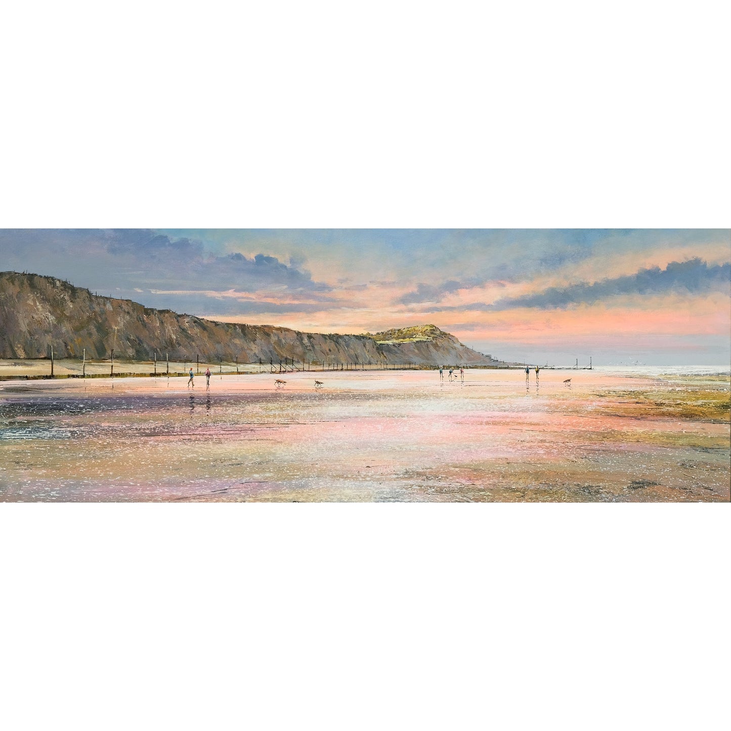 Dusk. Sheringham Beach - detail Art Print by Michael Sanders
