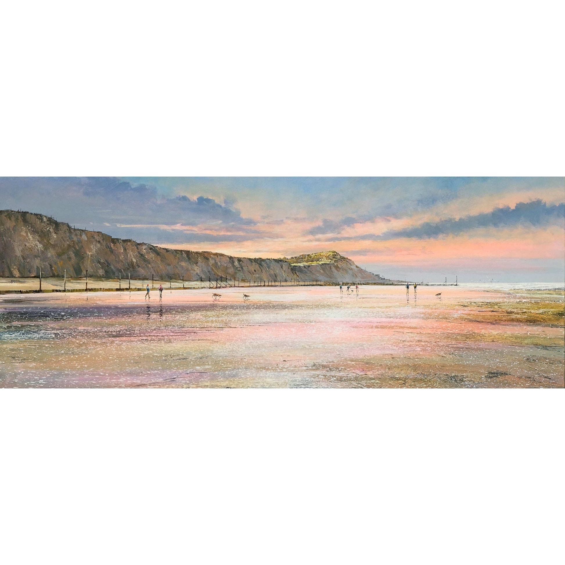 Dusk. Sheringham Beach - detail Art Print by Michael Sanders