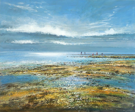 Low Tide, West Runton Art Print by Michael Sanders