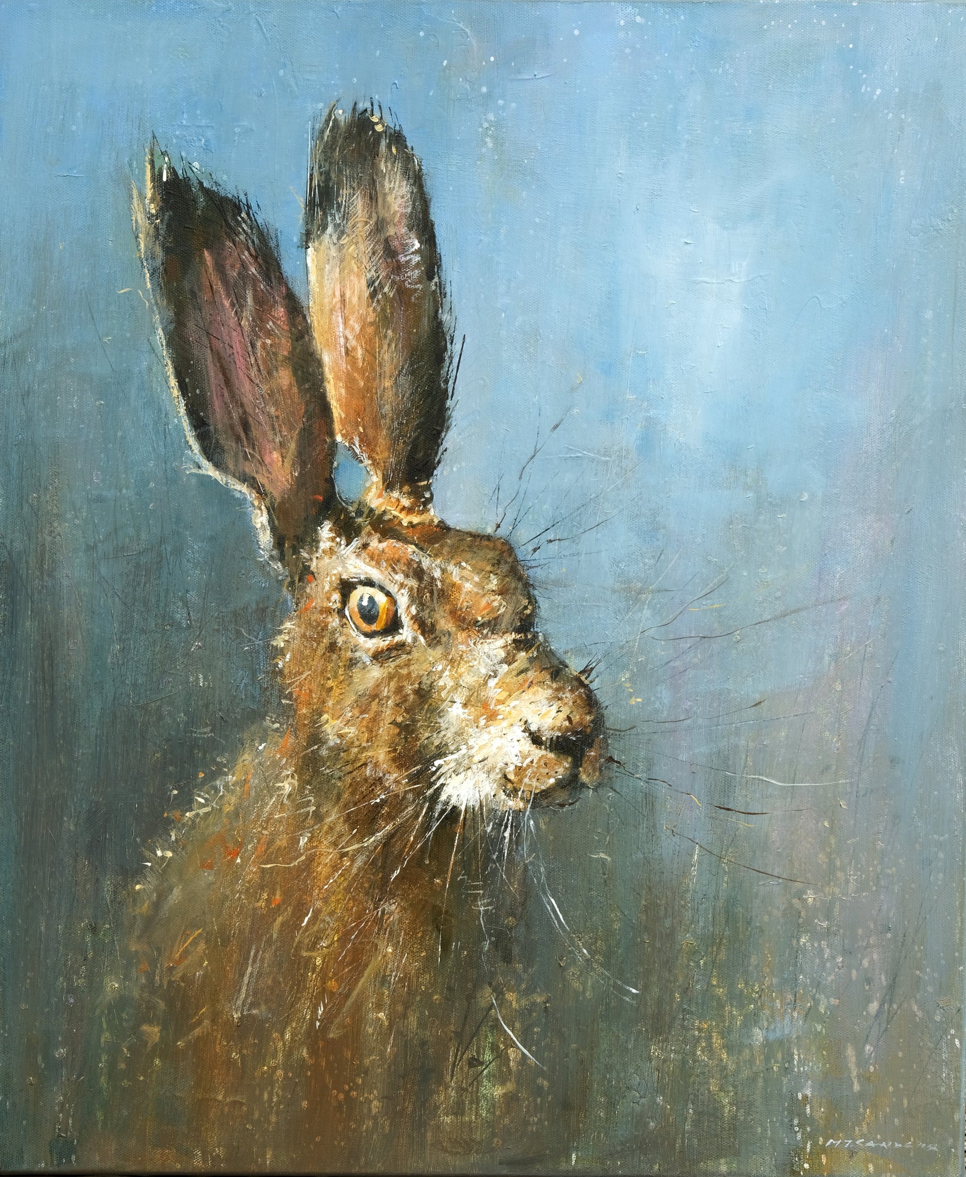 Night of the Hare Painting by Michael Sanders