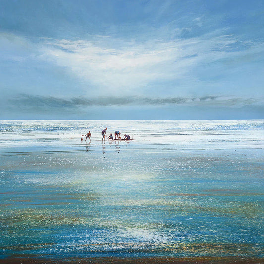 This A Day at the Beach Greetings Card by Michael Sanders is available to purchase online from the Sanders and Christie Gallery.