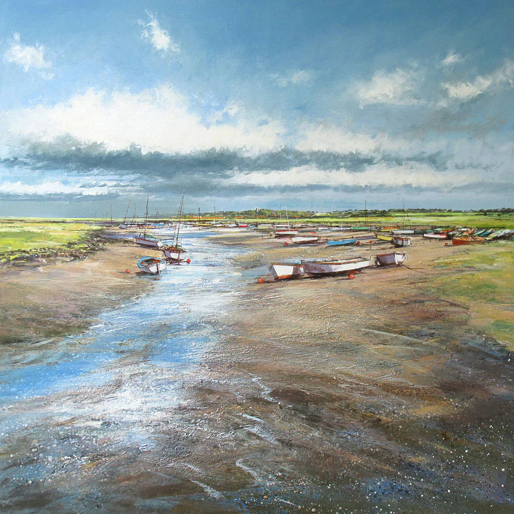 This Morston Creek Greetings Card by Michael Sanders is available to purchase online from the Sanders and Christie Gallery.