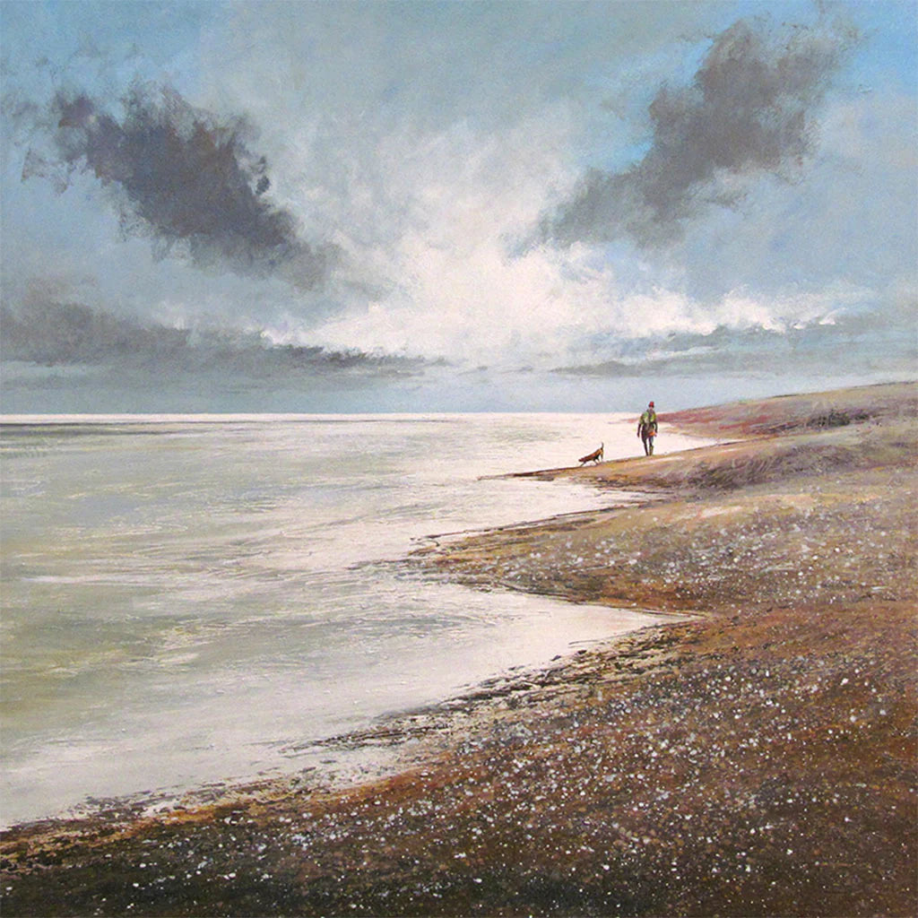 This Man's Best Friend Greetings Card by Michael Sanders is available to purchase online from the Sanders and Christie Gallery.