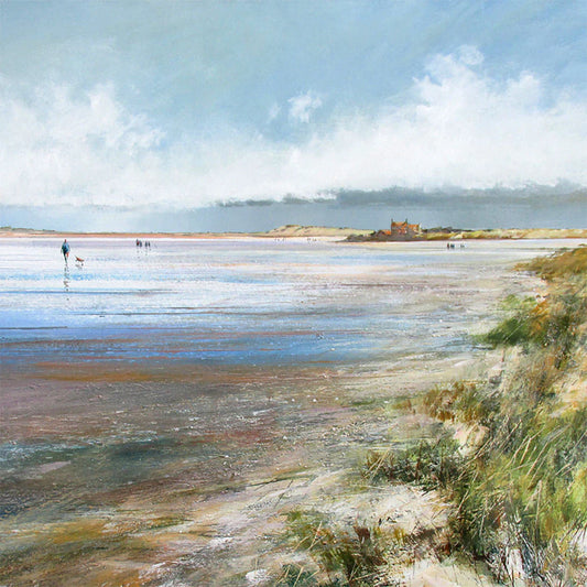 This The Beach at Titchwell Greetings Card by Michael Sanders is available to purchase online from the Sanders and Christie Gallery.