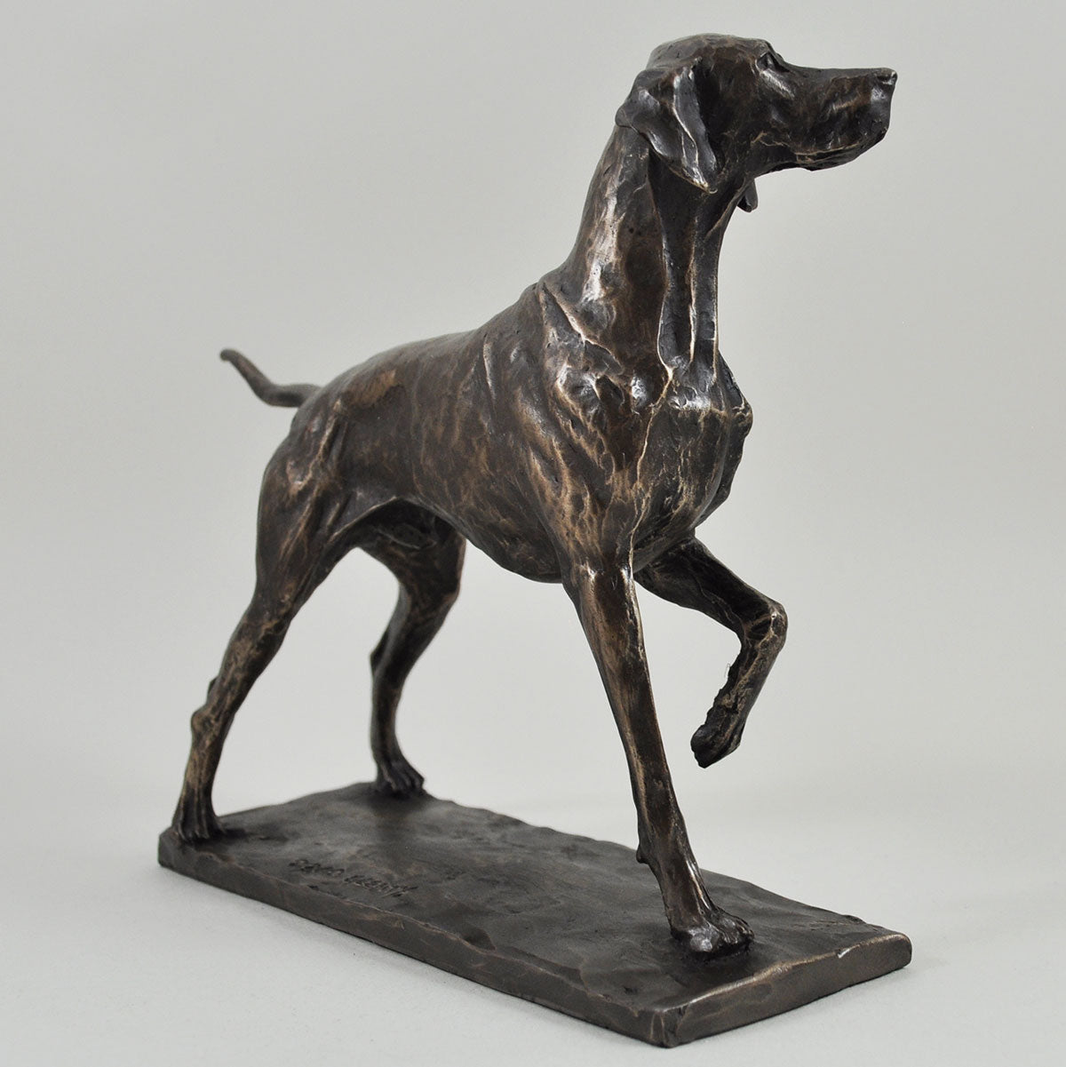 Pointer Bronze Sculpture by David Geenty
